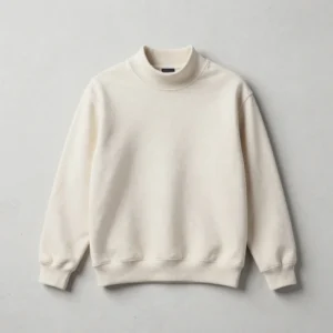 Column Mock-Neck Sweatshirt