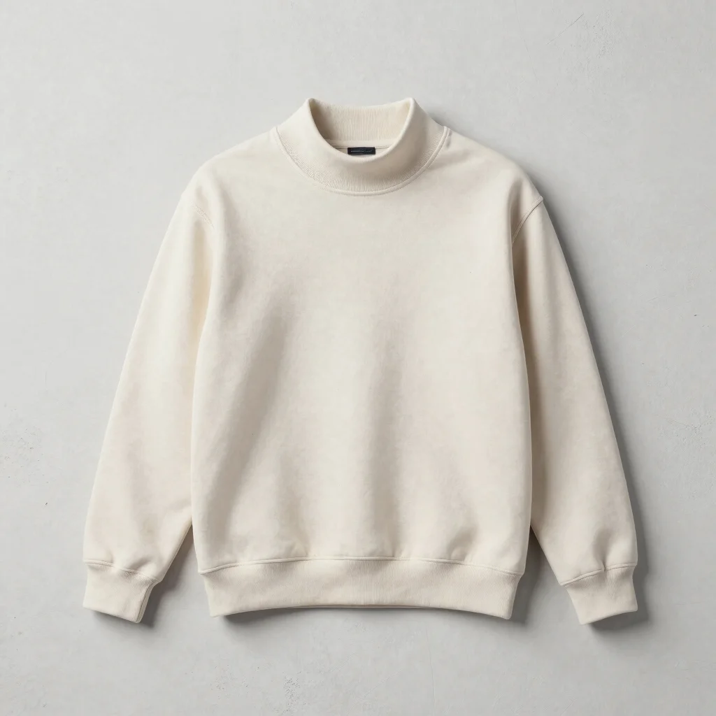 Column Mock-Neck Sweatshirt