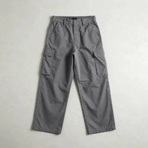 Structured Wide-Leg Cargo Pants