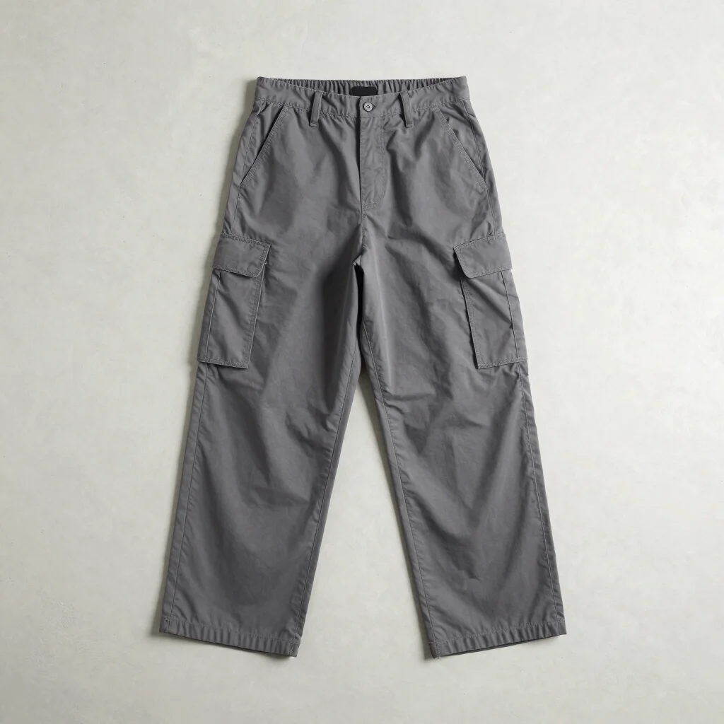 Structured Wide-Leg Cargo Pants